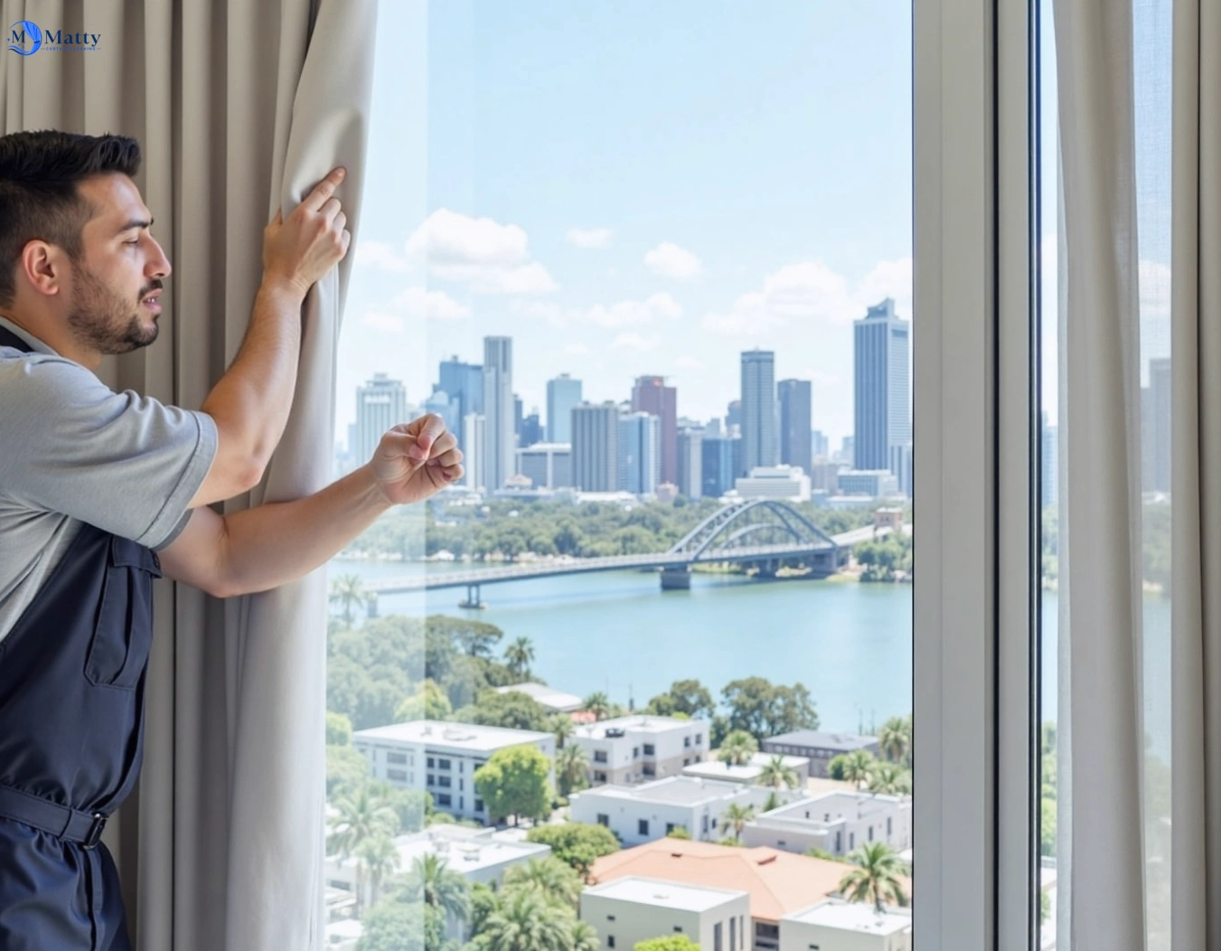 Professional curtain steam cleaning service newport-beach-nsw QLD by Matty Curtain Cleaning